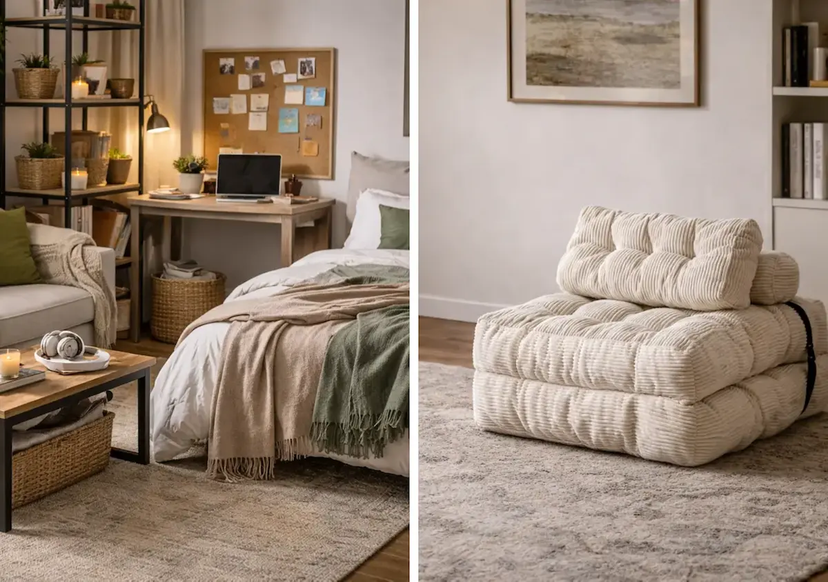 Transformation salon avec canapé convertible