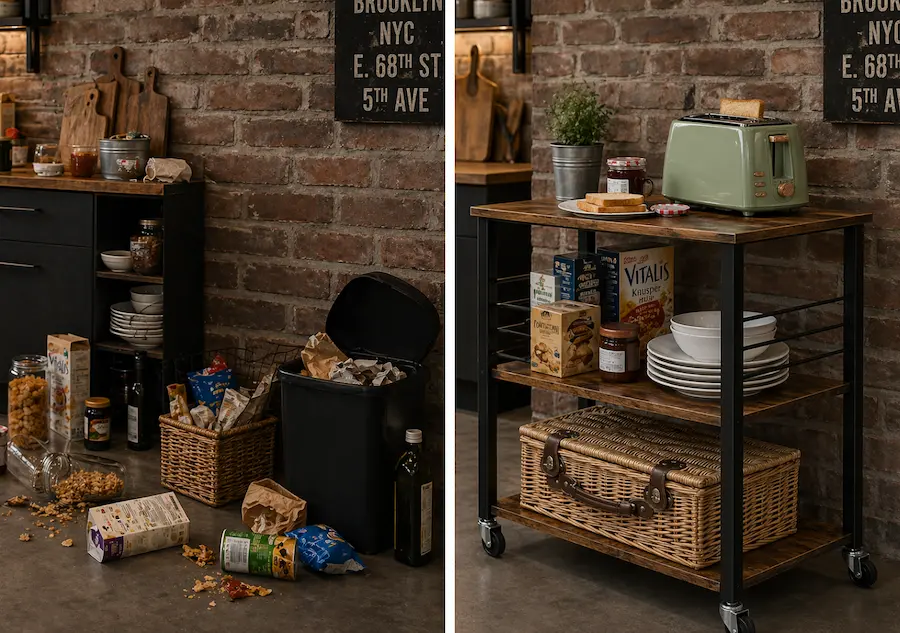 Avant après desserte design