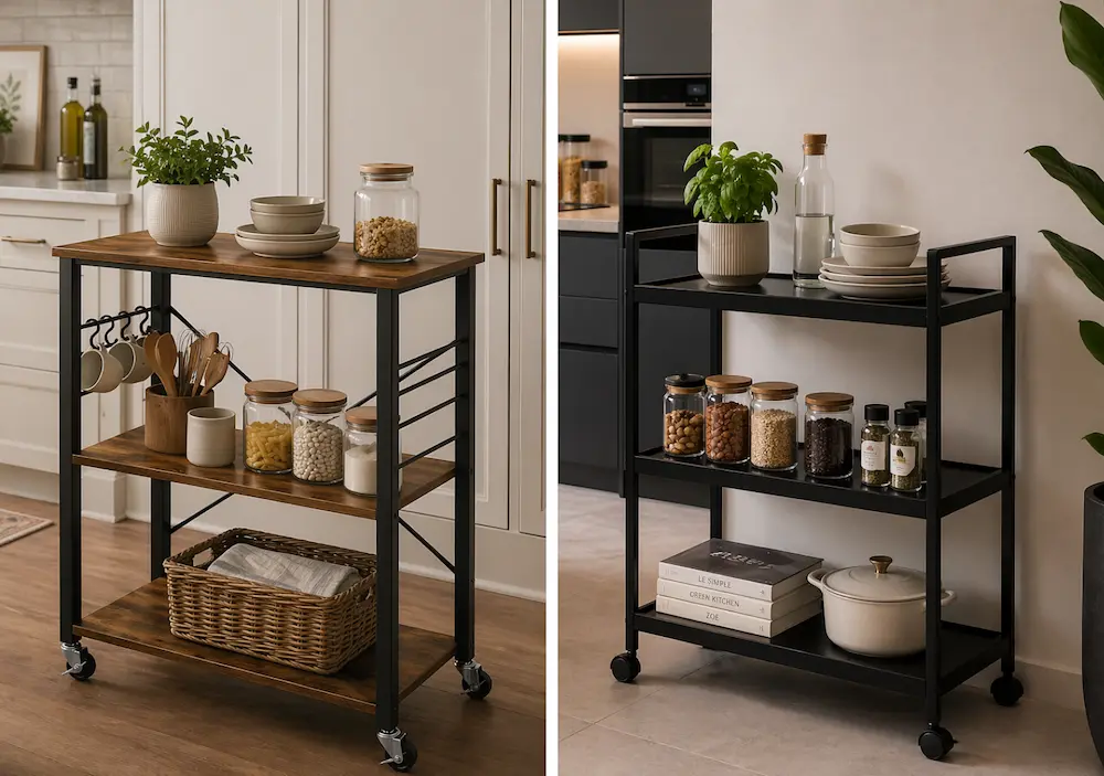 Desserte cuisine intégrée dans un petit espace