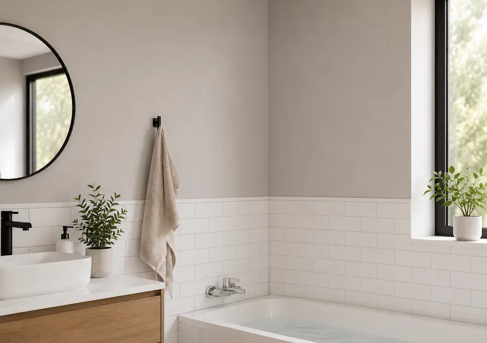 Petite salle de bain avec manque de rangement