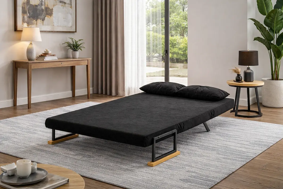 Studio avec canapé et lit escamotable intégré