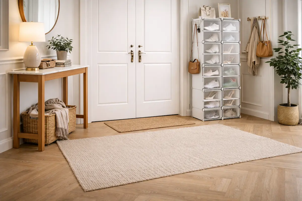 Meuble vertical dans une petite entrée