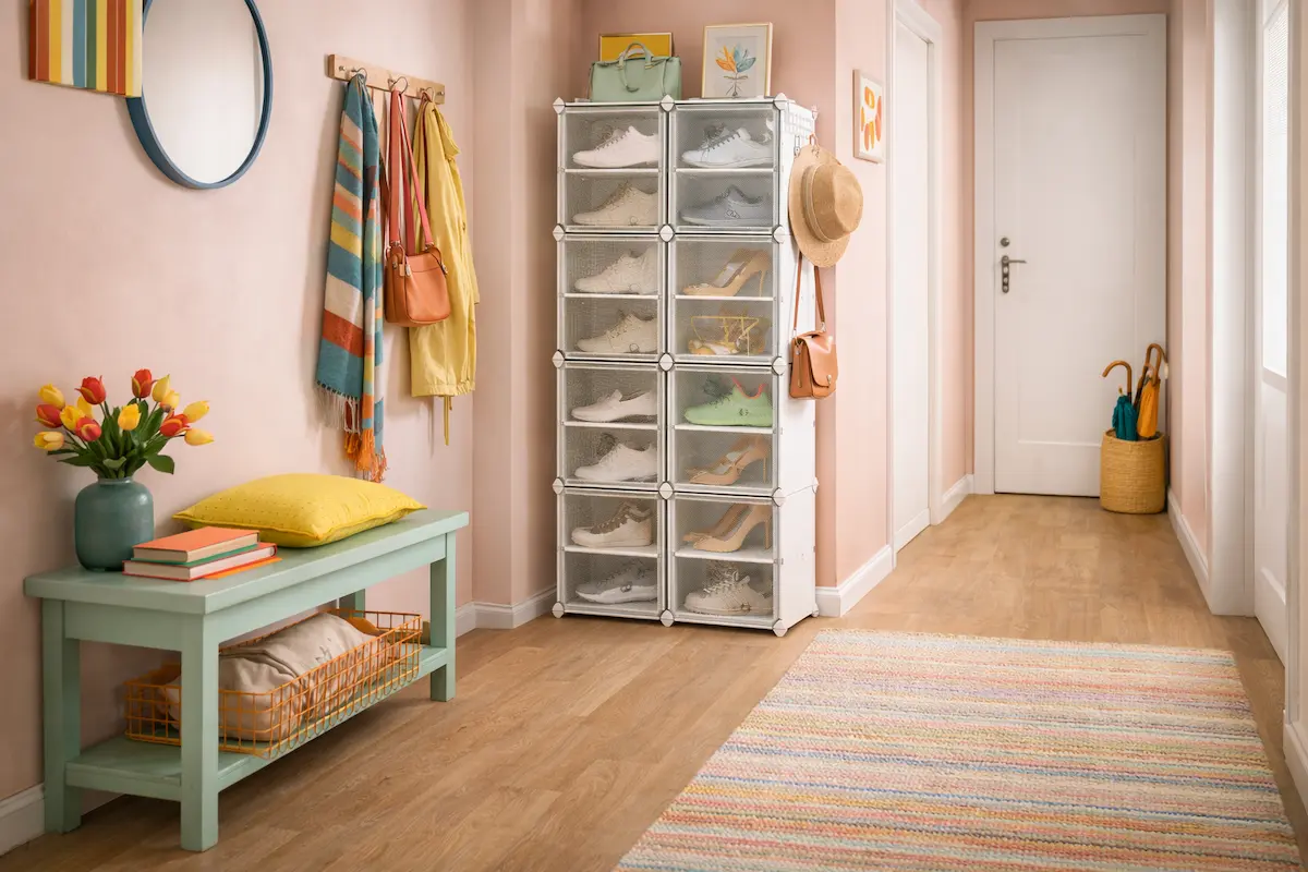 Organisation meuble chaussures vertical