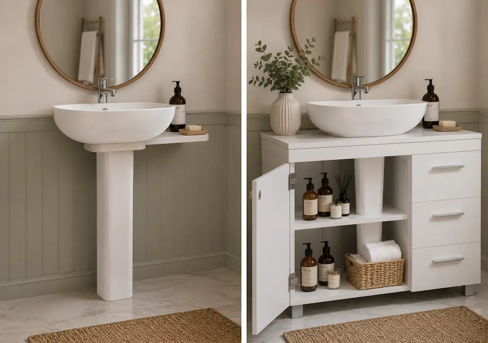 Avant après salle de bain optimisée