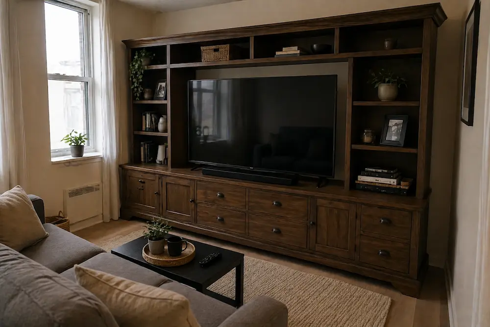 Meuble TV trop grand dans un petit salon