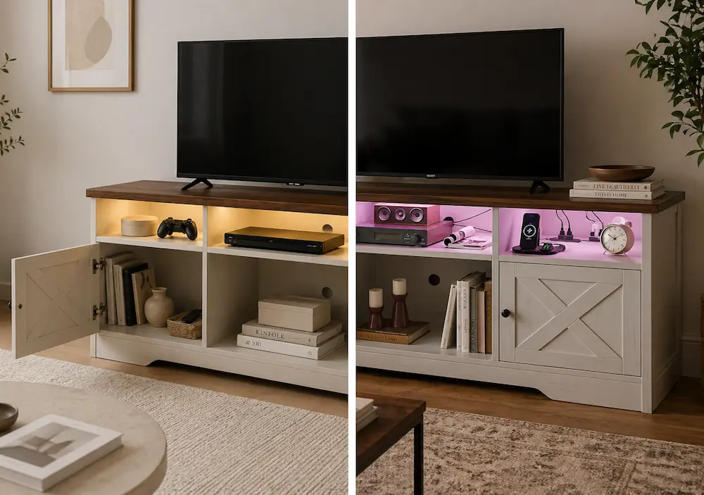 Meuble TV dans un salon moderne