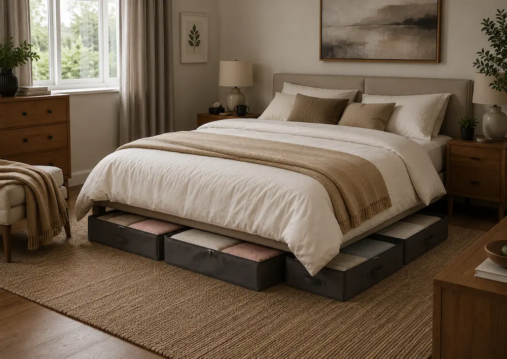 Organisation rangement sous lit design