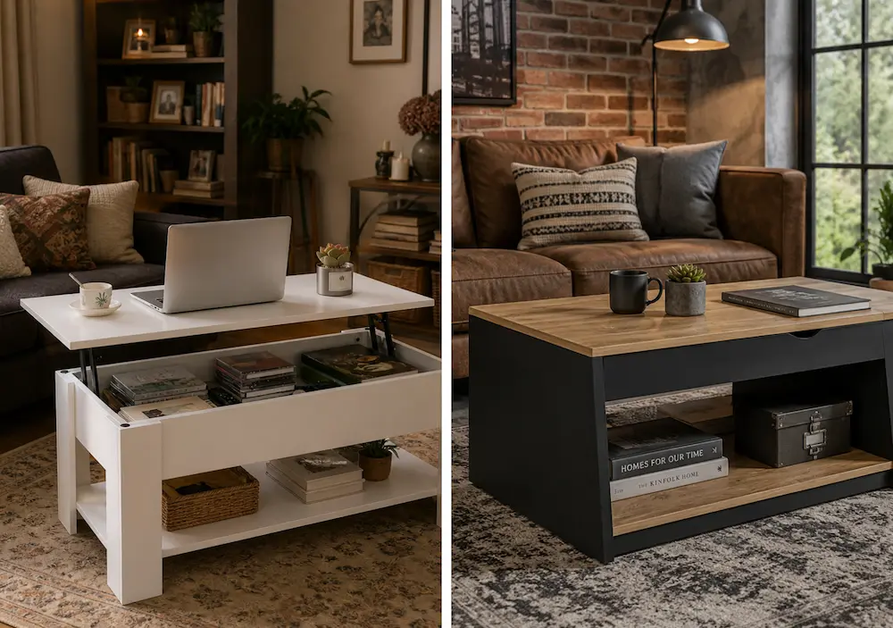 Optimisation salon avec table relevable