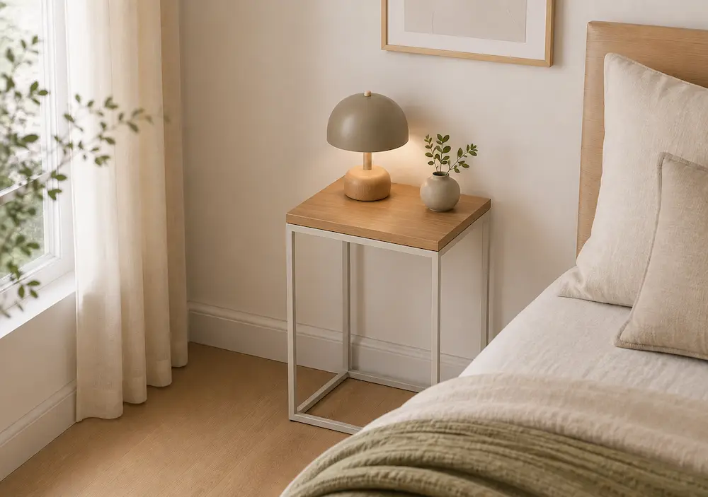 Table de chevet qui n'est pas adapté dans une petite chambre