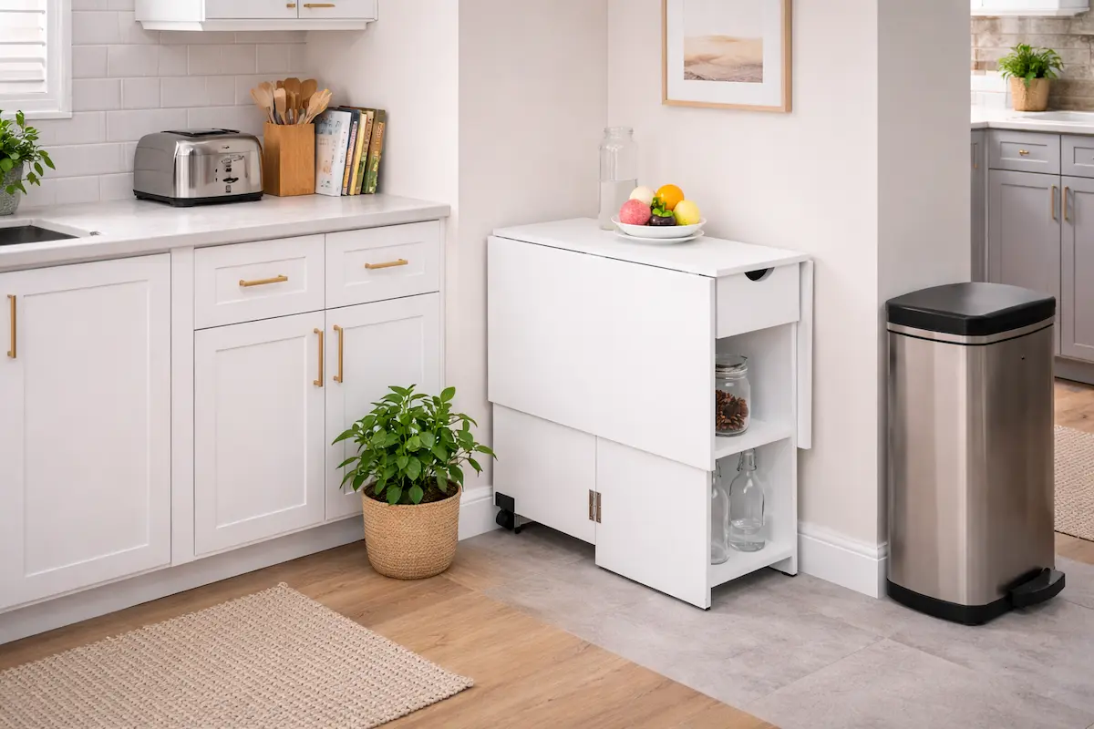 Organisation table rabattable