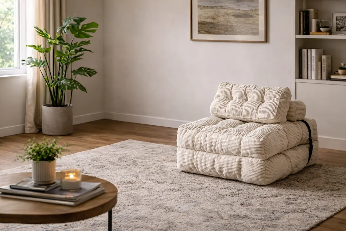 Canapé convertible compact dans un petit studio