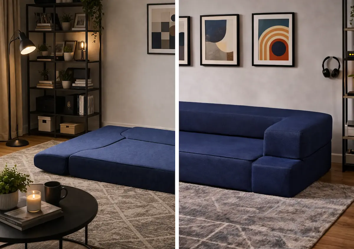 Utilisation canapé multifonction dans un intérieur moderne