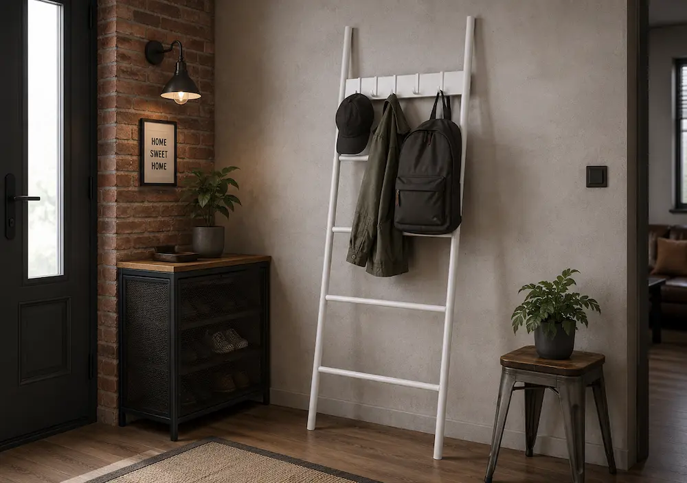 Organisation d'une échelle porte-vêtements