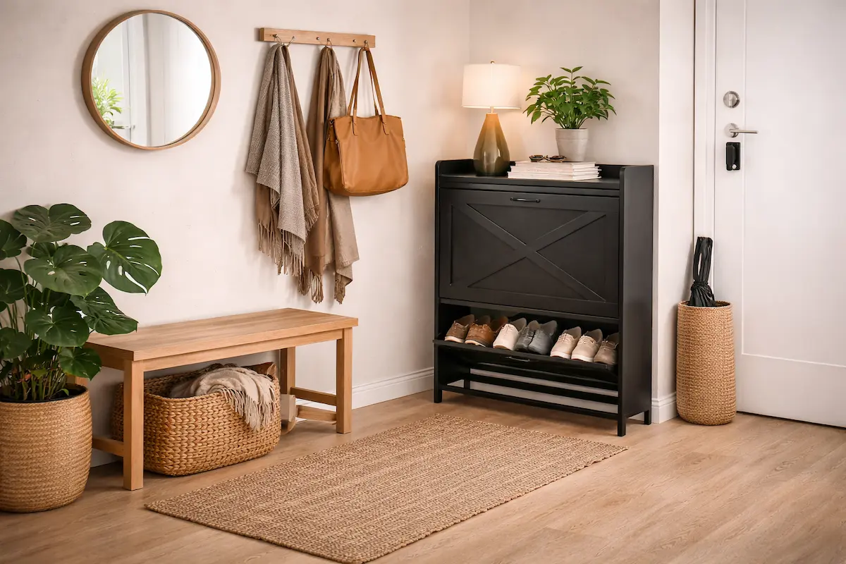 Organisation meuble chaussures slim