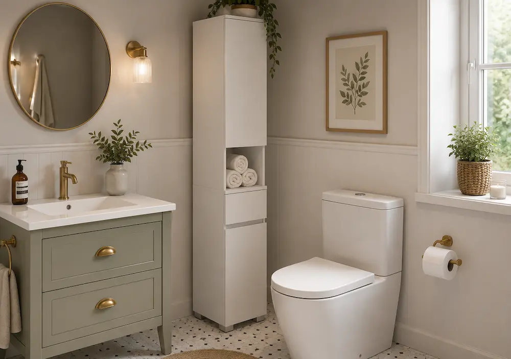 Meuble colonne étroite salle de bain