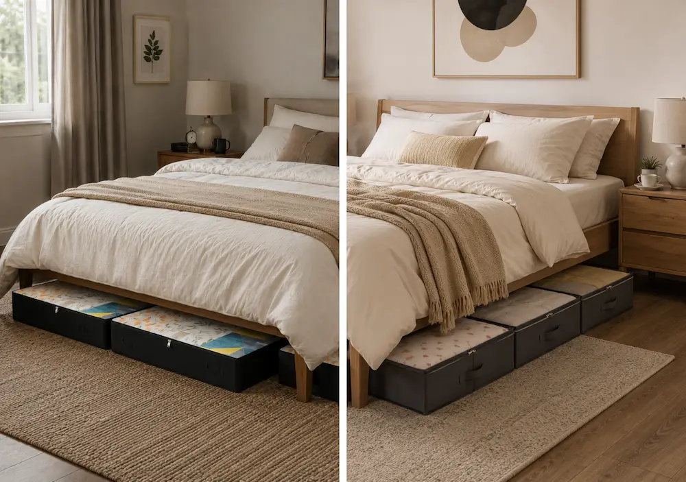 Optimisation chambre avec rangement sous lit