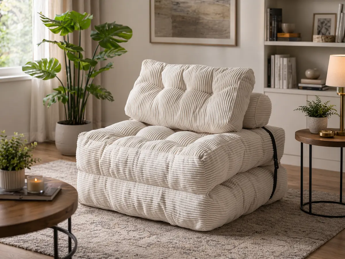 Canapé convertible compact dans un petit salon