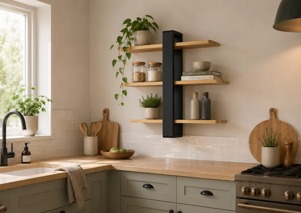 Étagère murale design dans un petit espace moderne