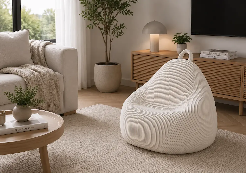 Fauteuil convertible pouf dans un petit espace